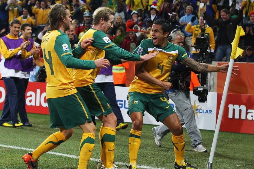 Cahill celebrates his opener