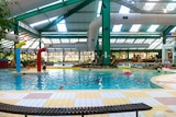 A kids' pool with colourful water spouts at the Adelaide Aquatic Centre