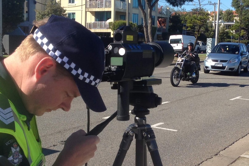 Police officer using new Ranger video camera