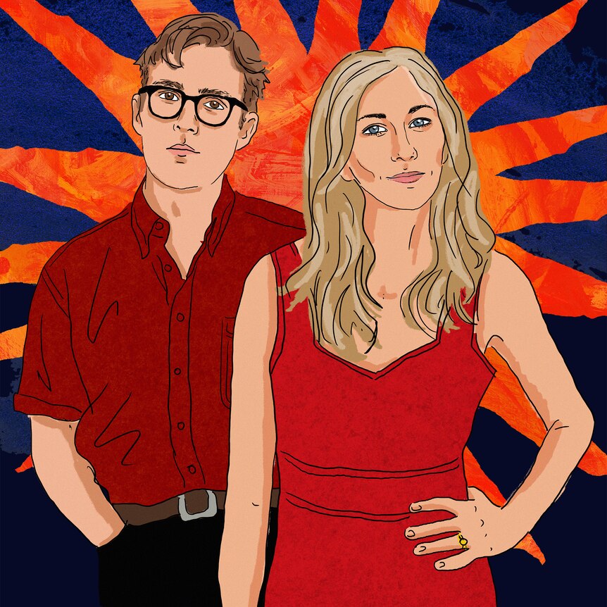 Illustration of Veronica Milsom and Sam Cromack for Double J's 10th birthday