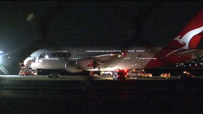 Brake problem: tyres on a Qantas A380 burst on landing at Sydney airport