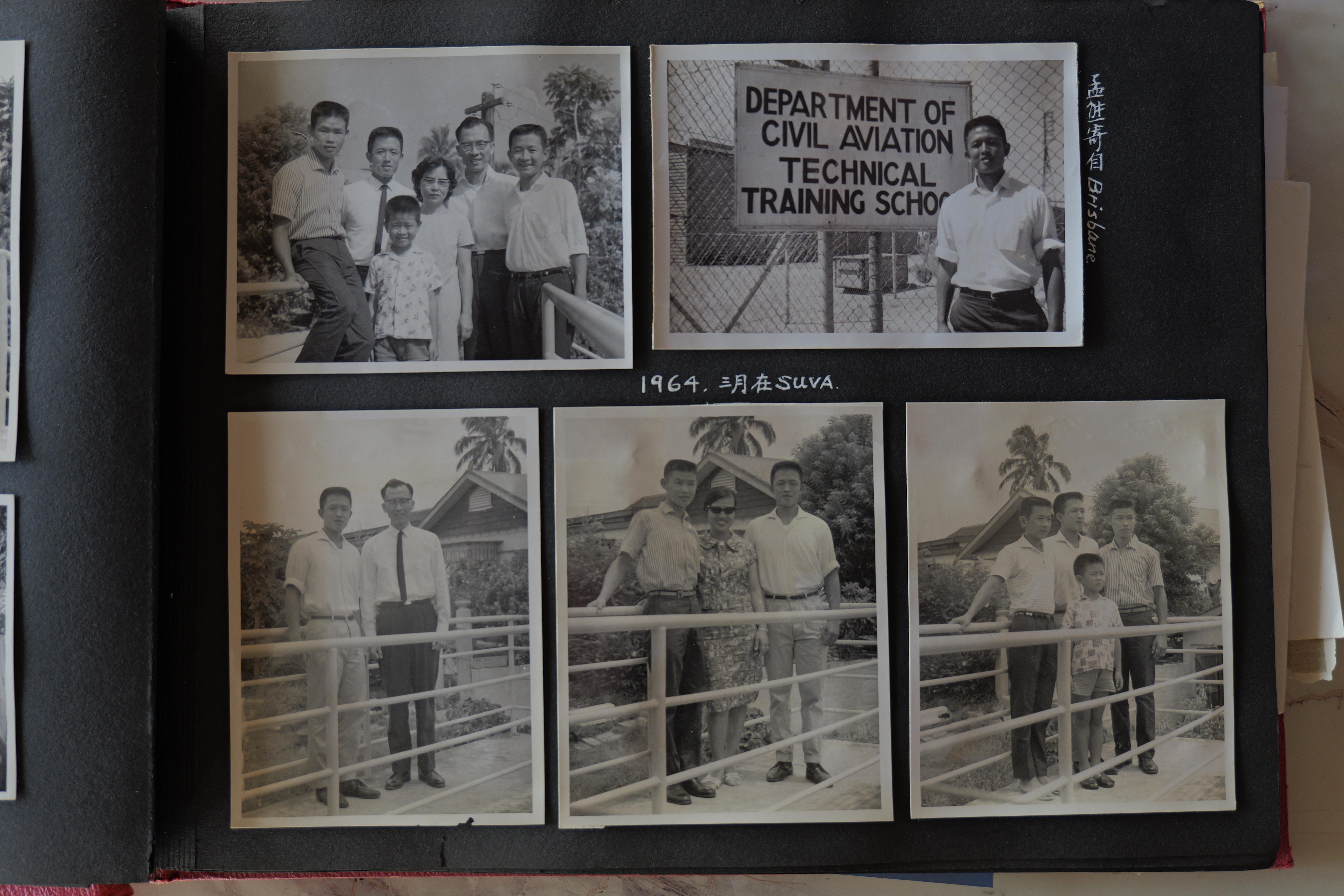 Kenneth and his family in Suva in 1964.