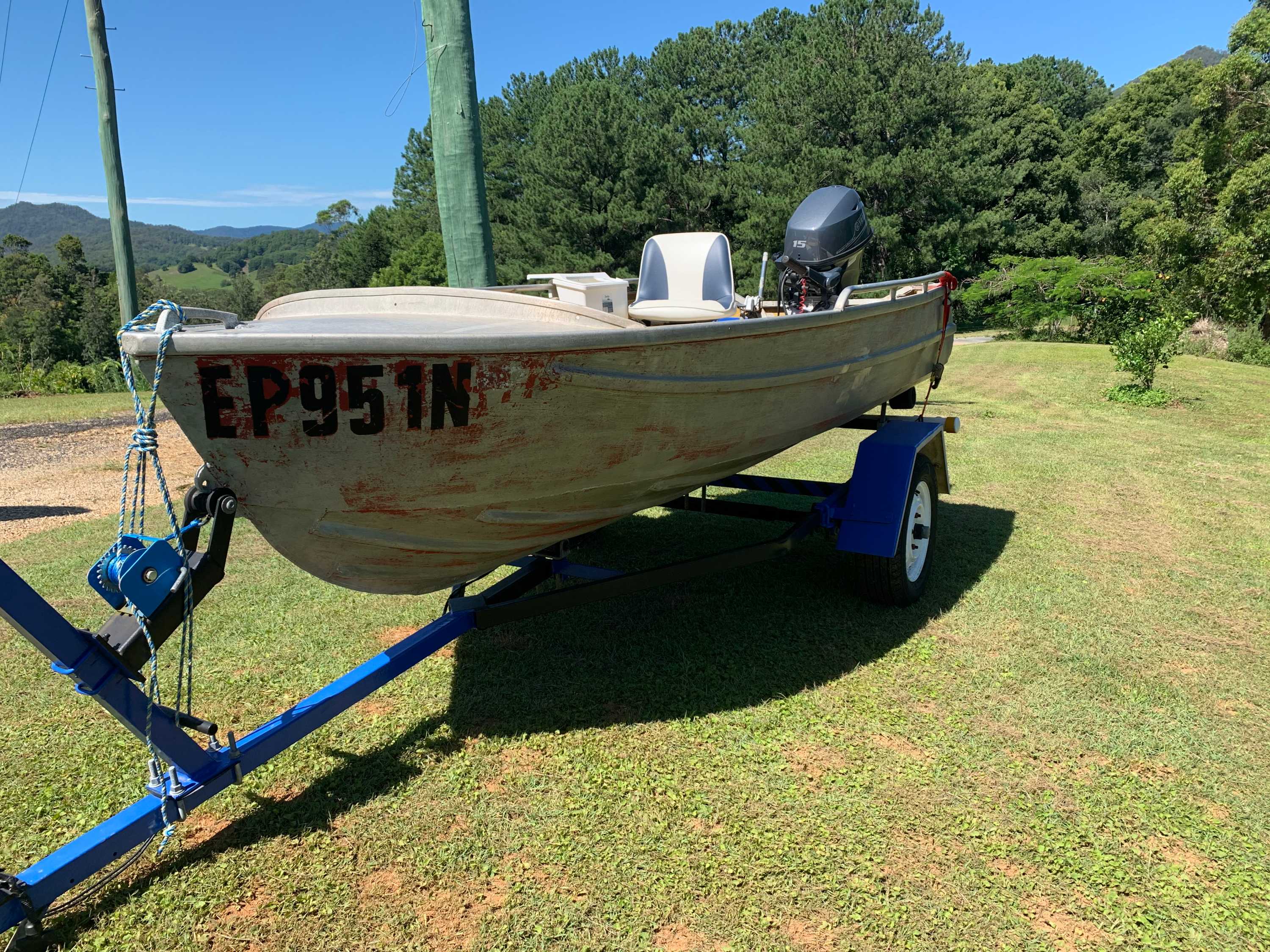 Five generations on, this little red tinny is still going strong for a