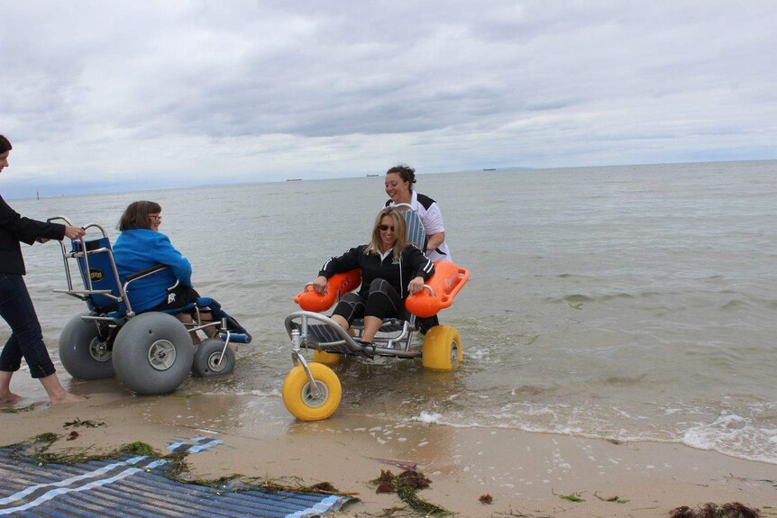 Beach wheelchairs at Altona
