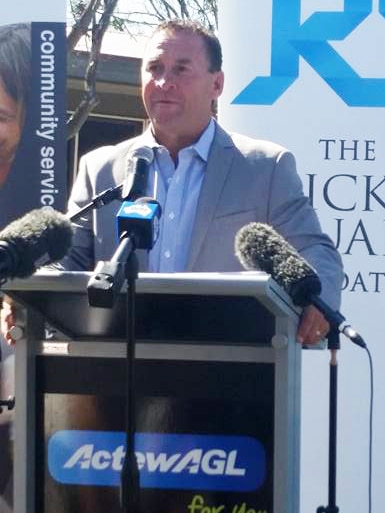 Raiders coach Ricky Stuart was there to open the new Chifley respite facility.