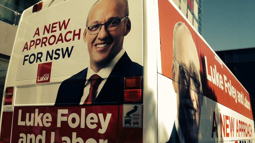 NSW Labor campaign bus