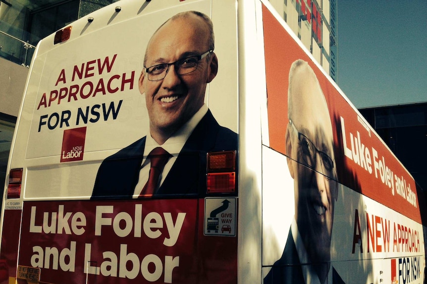 NSW Labor campaign bus