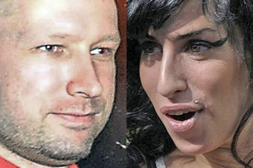 Composite image of Anders Behring Breivik and Amy Winehouse