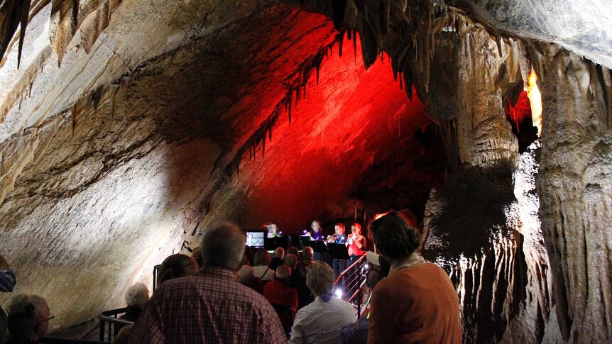 Inside the Gunns Plains Caves in northern Tasmania