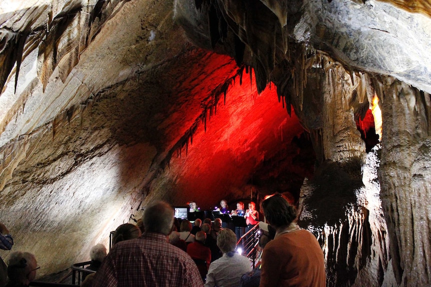 Inside the Gunns Plains Caves in northern Tasmania