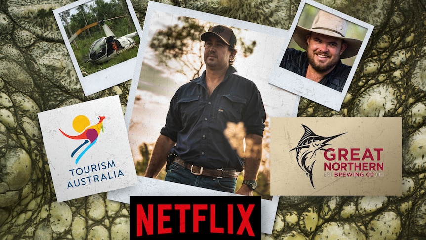 A graphic of Matt Wright surrounded by a Netflix, Tourism Australia and Great Northern logo.