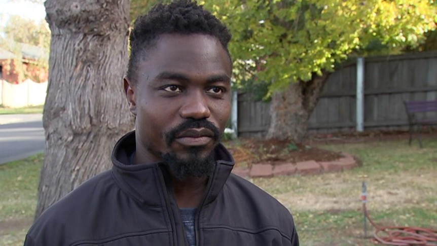 Francis Kenyi, who is struggling to find a home for his family to rent in Hobart.