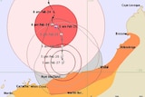 Tracking map for Tropical Cyclone Rusty
