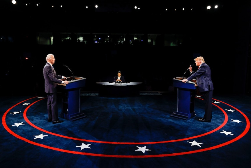President Donald Trump and Democratic presidential candidate former Vice President Joe Biden participate in the final debate.