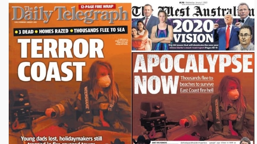 Foto Finn dimuat beberapa media di Australia dan media lain mengenai evakuasi di Mallacoota.