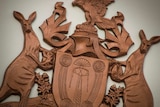 Northern Territory coat of arms out the front of the Darwin Local Court.