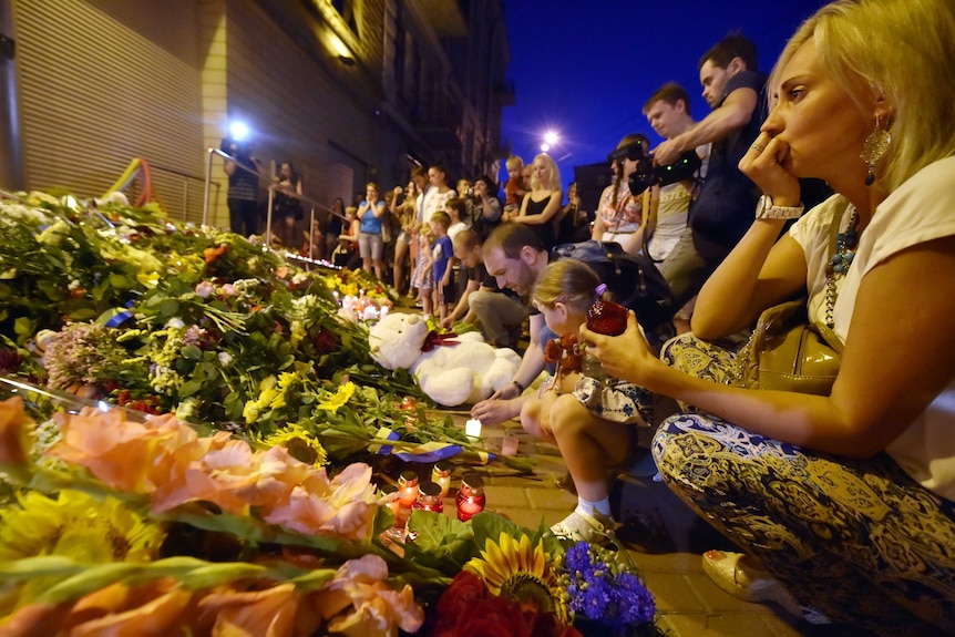 Memorial outside Netherlands Embassy