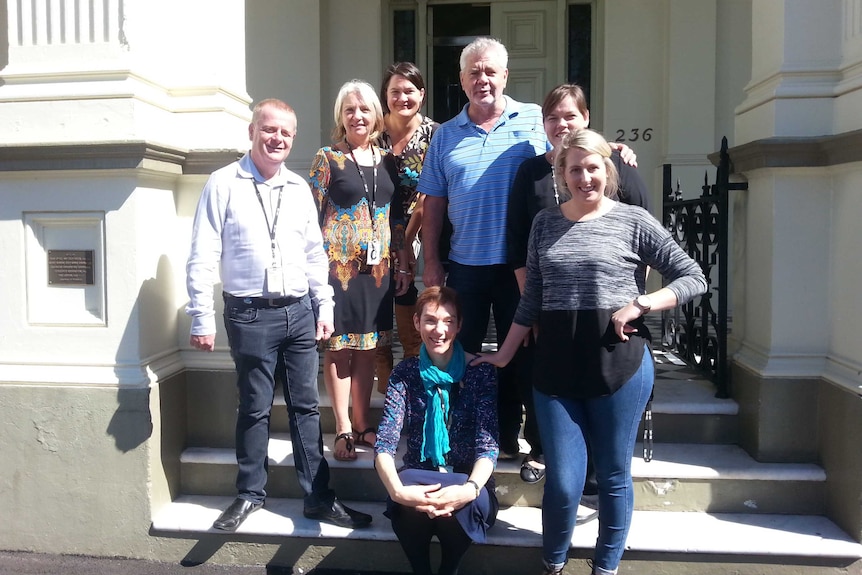 ABC staff outside the Capricornia office in Quay St Rockhampton