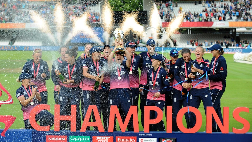 England celebrates Women's World Cup win