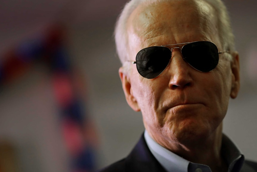 Joe Biden in aviator sunglasses