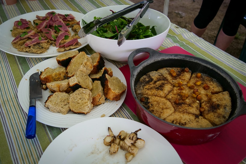 plates of food on table