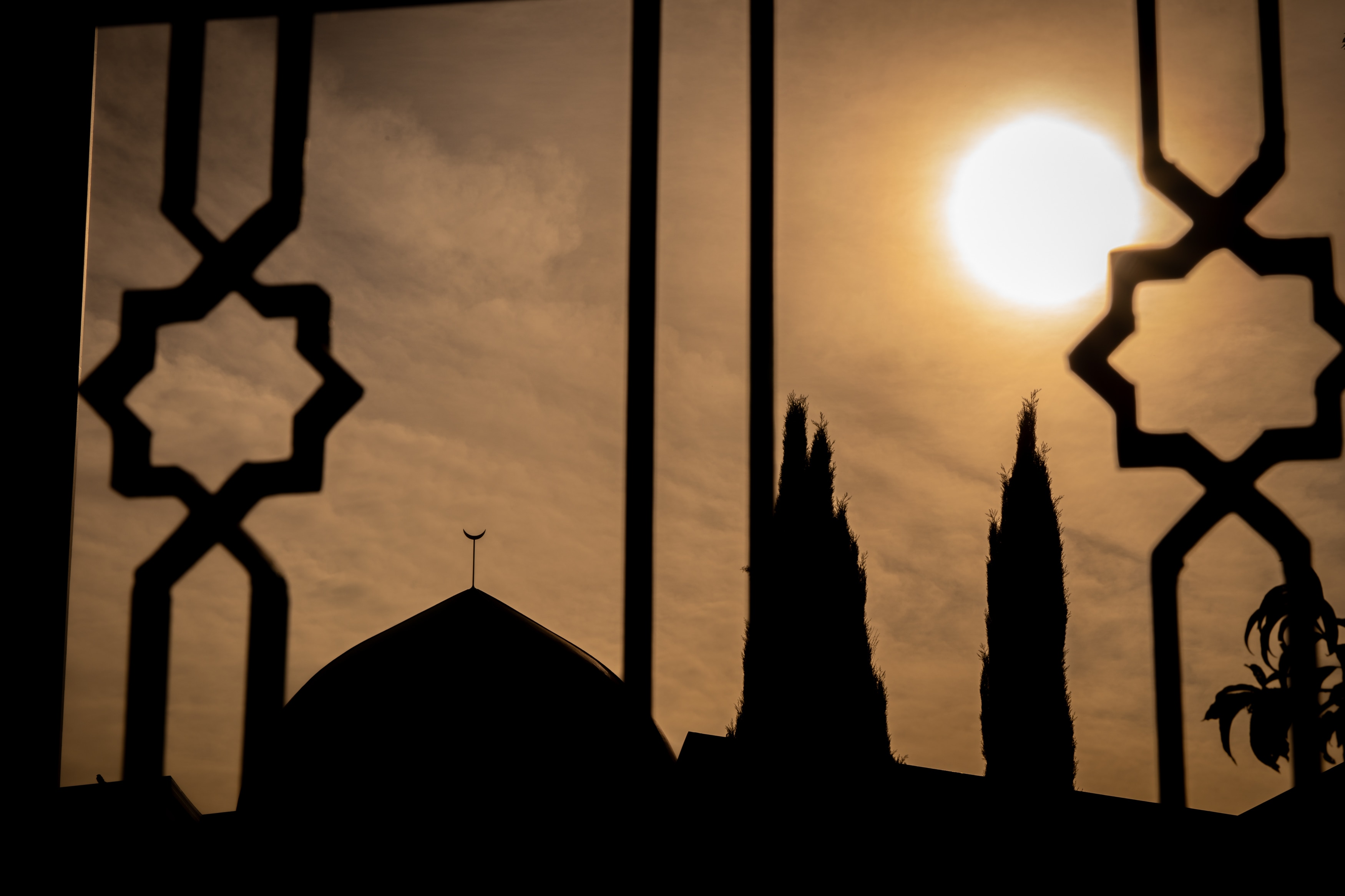 Una toma exterior de la mezquita Al Noor en Christchurch.