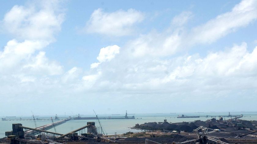 The Dalrymple Bay Coal Terminal and Hay Point coal exporting facility south of Mackay.