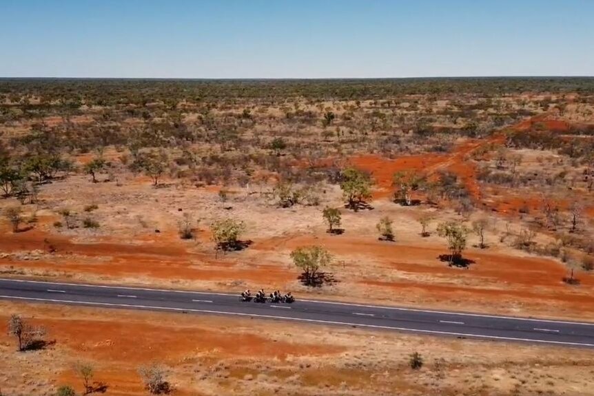 Mount Isa to Border ride from above