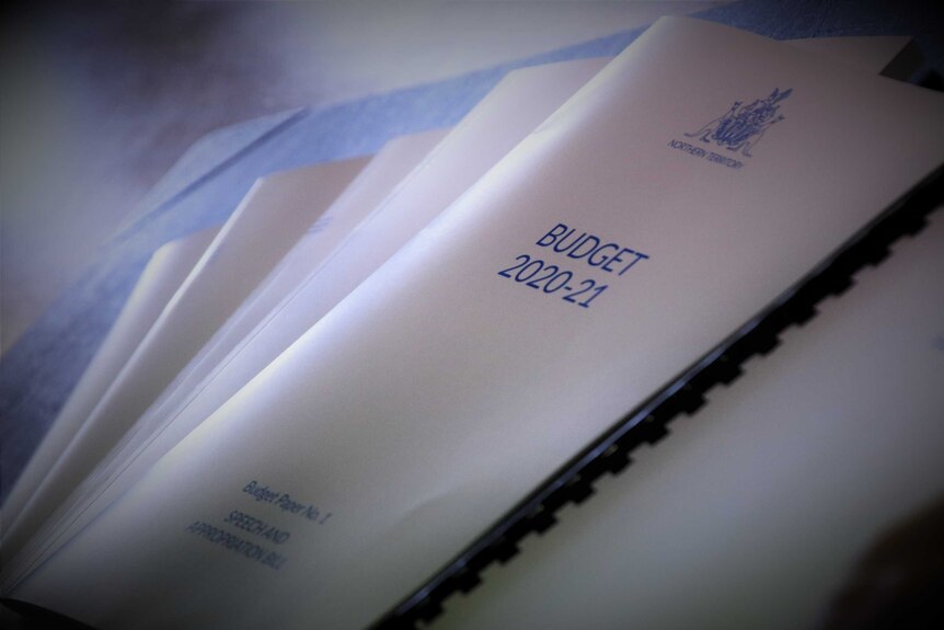 A photo of budget papers.