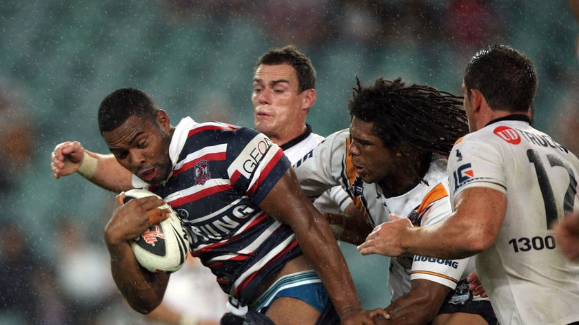 Waqa tackled by Laurie