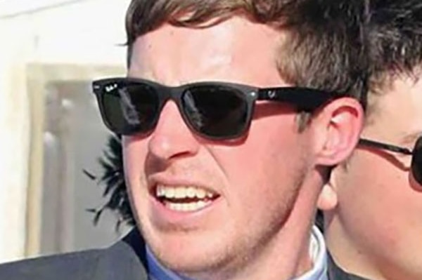 Close-up photo of Toowoomba horse trainer Ben Currie wearing sunglasses.