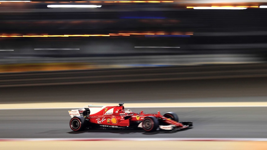 Sebastian Vettel's Ferrari at the Bahrain Grand Prix