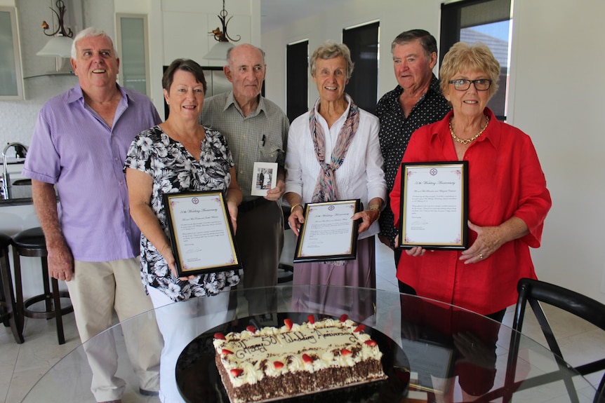 The Carland's, the Albury's and the Whitlaw's are all celebrating their 50th wedding anniversaries.