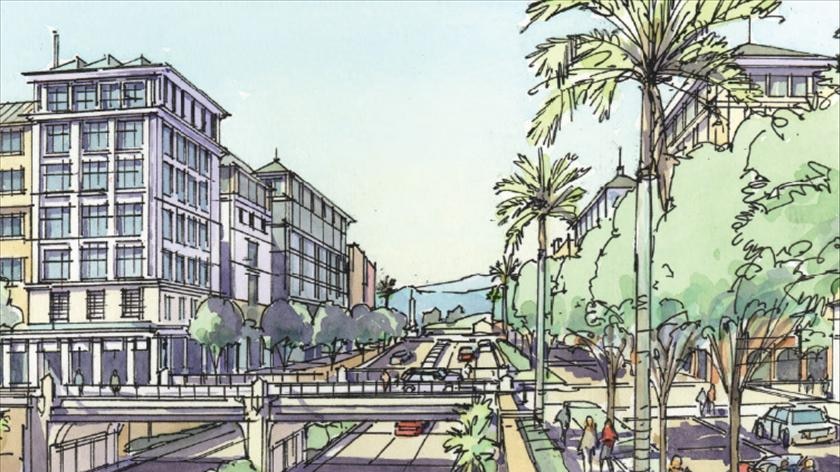 An illustration of the proposed Ripley Town Centre, to be built south-west of Ipswich Central