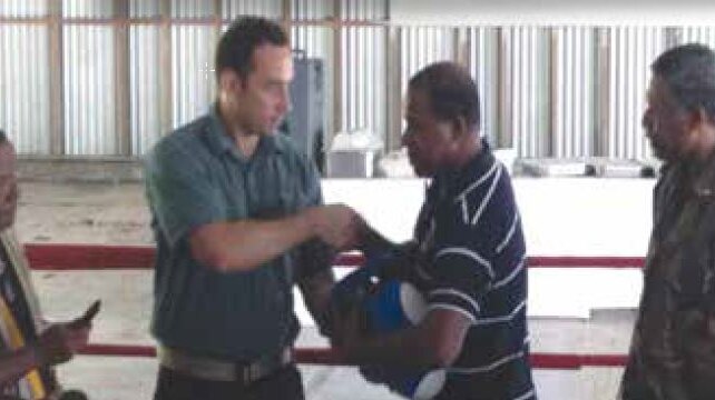 Boxing ring on Manus Island