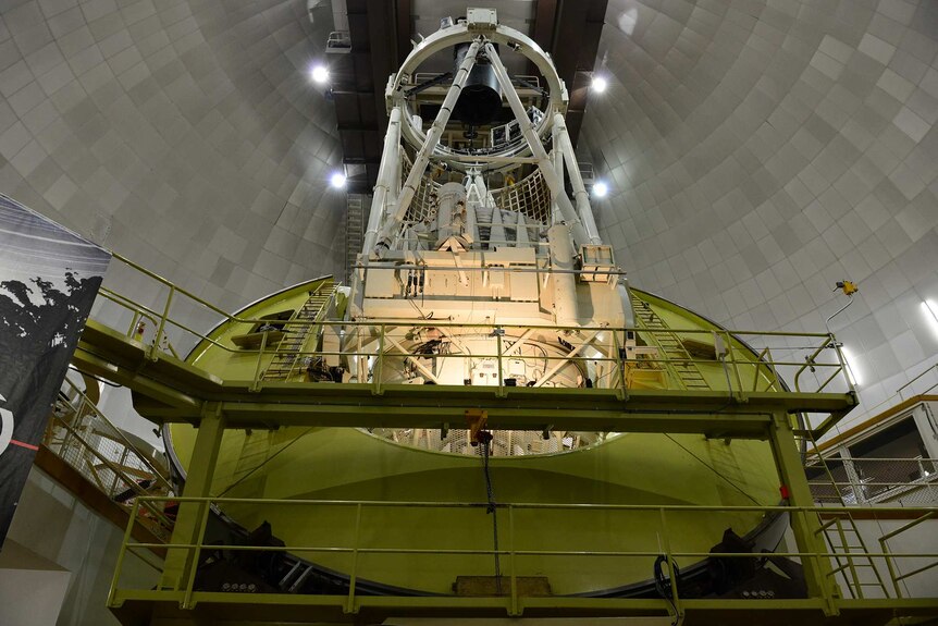 The Anglo-Australian Telescope at the Australian Astronomical Observatory.