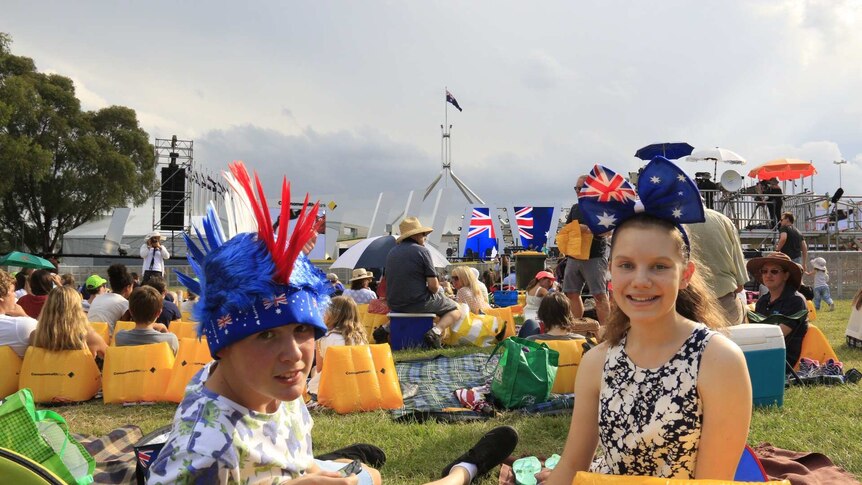 Kids enjoying a picnic before the awards ceremony got underway.