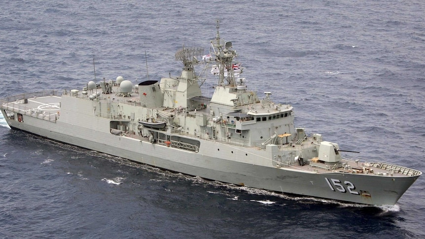 HMAS Warramunga at sea.