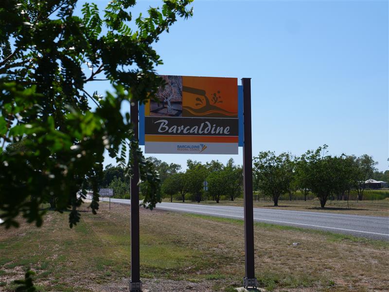 Sinal da cidade de Barcaldine