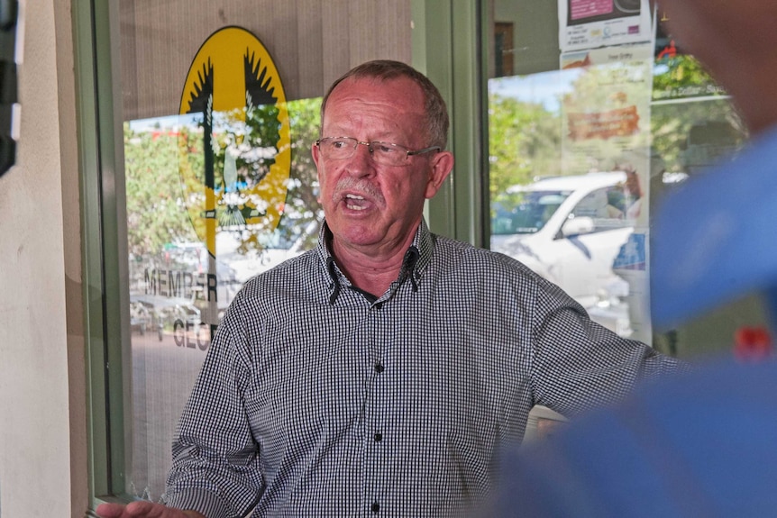 Independent MP Geoff Brock in his office