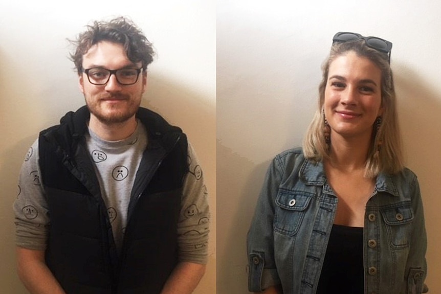 Grace Jennings-Edquist and Ben pictured in weekend clothes during their week without mirrors
