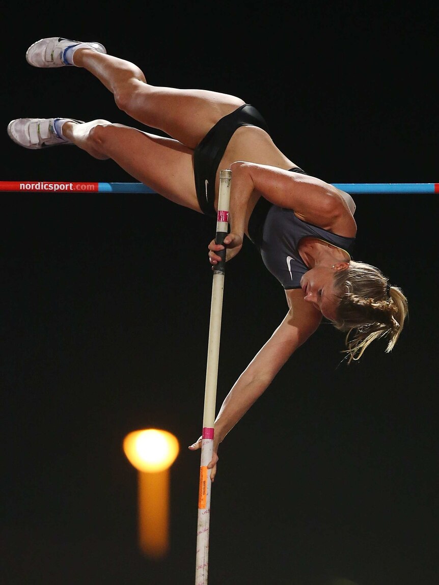 Brisbane triumph ... Alana Boyd competes in the women's pole vault