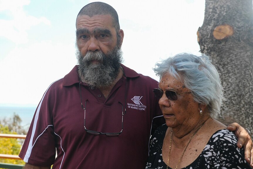 Bob Muir looks into the camera with his arm around his mother Nellie Richards