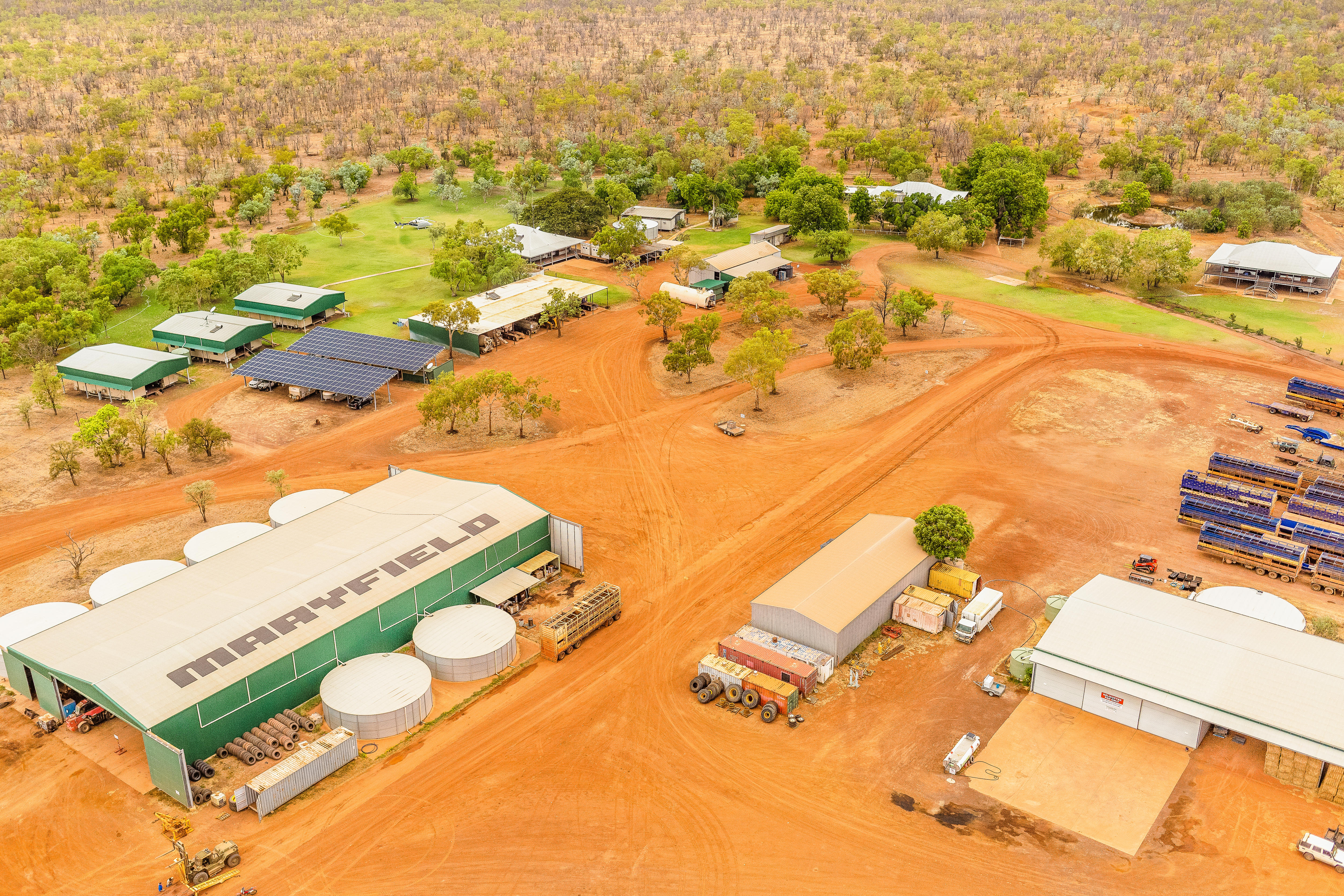 a cattle station homestead complex.