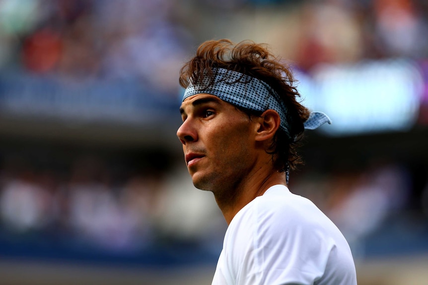 Straight sets ... Rafael Nadal looks on during his semi-final against Richard Gasquet