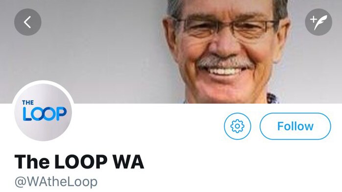 A screenshot of the page for the now-suspended Twitter account for The Loop WA, with a profile picture of Mike Nahan.