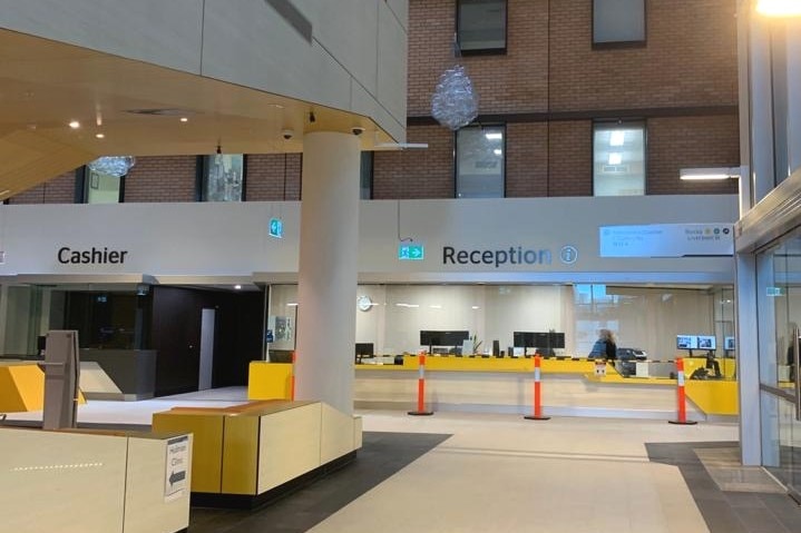 Reception area of Royal Hobart Hospital K Block