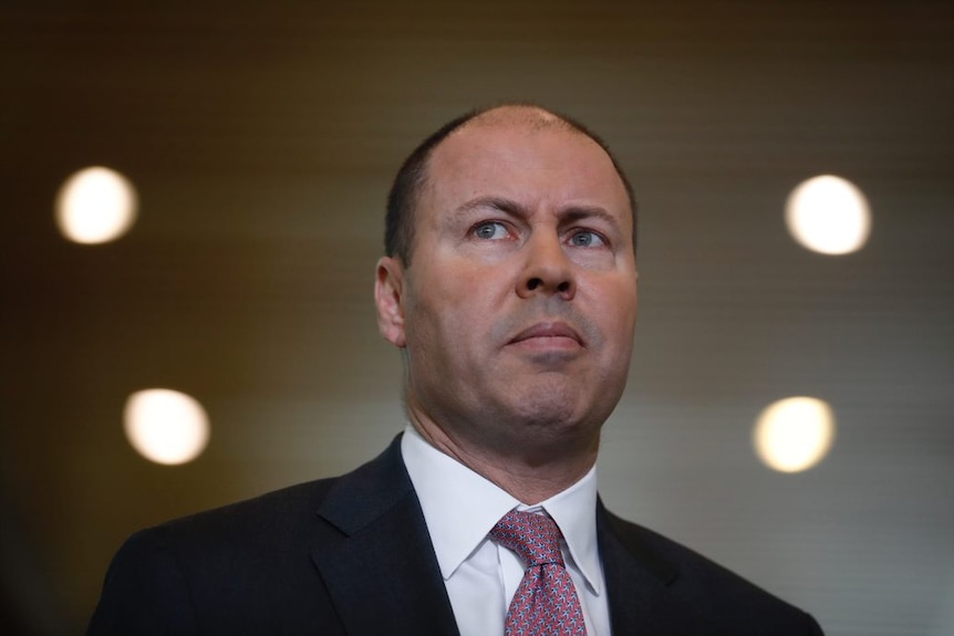 A low angle shot of Josh Frydenberg.