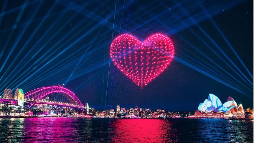drone shows over Sydney Harbour were part of Vivid festival's 2024 program