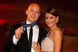 Gary Ablett shows off Brownlow Medal